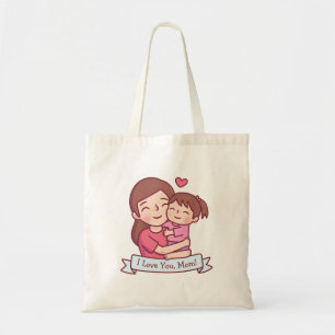 Bolsa Tote Mãe E Criança, Eu Te Amo Mãe, Dia de as mães