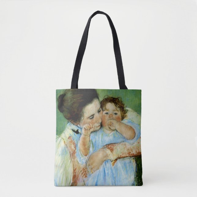 Bolsa Tote Mãe e Criança por Mary Cassat (Frente)