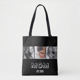 Bolsa Tote Mãe Estabeleceu Brincalhona Preta 3 Foto