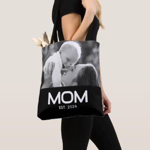 Bolsa Tote Mãe Estabeleceu Negrito Foto Preta