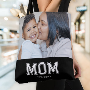 Bolsa Tote Mãe Estabeleceu Negrito Foto Preta