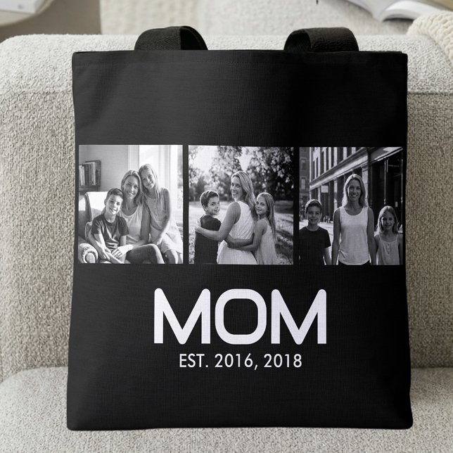 Bolsa Tote Mãe Estabeleceu Negrito Preto 3 Foto  (Criador carregado)