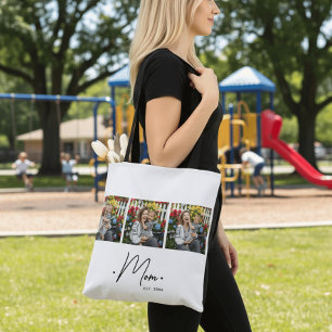 Bolsa Tote Mãe Estabeleceu Roteiro 3 Foto Branco