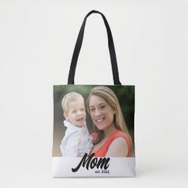 Bolsa Tote Mãe Estabeleceu Roteiro Foto Branca
