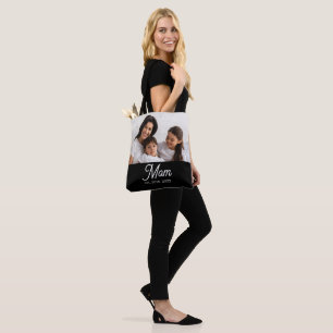 Bolsa Tote Mãe Estabeleceu Roteiro Foto Preta