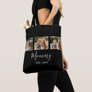 Bolsa Tote Mãe Estabeleceu Roteiro Preto 3 Foto