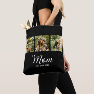 Bolsa Tote Mãe Estabeleceu Roteiro Preto 3 Foto