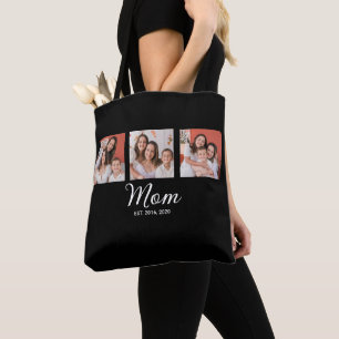 Bolsa Tote Mãe Estabeleceu Roteiro Preto 3 Foto