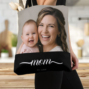 Bolsa Tote Mãe Estabelecida Foto Personalizada Ano