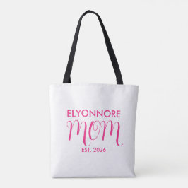 Bolsa Tote Mãe Estabelecida Presente Novo Nome Personalizado