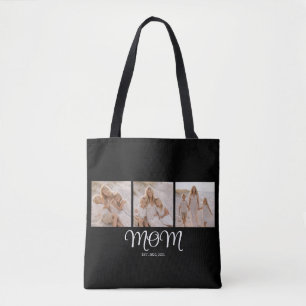 Bolsa Tote Mãe Estabelecida Roteiro Preto 3 Foto