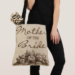 Bolsa Tote Mãe feita sob encomenda floral rústica do vintage<br><div class="desc">Um presente perfeito para a mãe da noiva.</div>