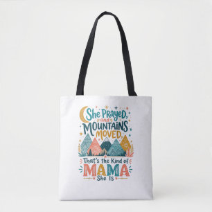 Bolsa Tote Mãe Fiel “Montanhas Se Moveram” Presente Cristão