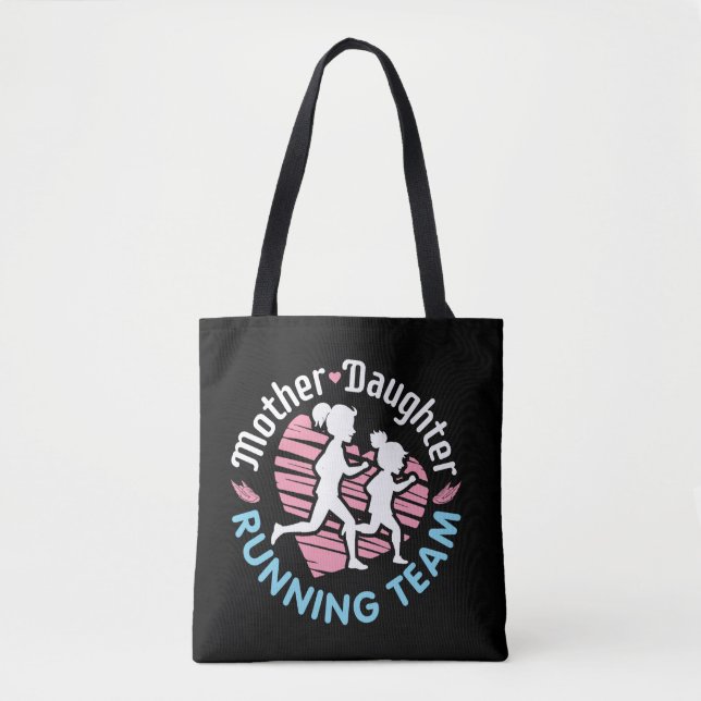 Bolsa Tote Mãe Filha Correndo Equipe (Frente)