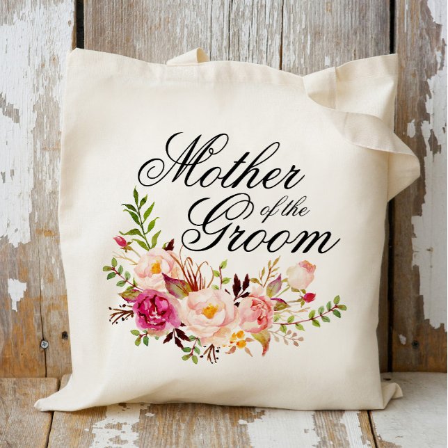 Bolsa Tote Mãe Floral Russa Elegante do Groom (Criador carregado)