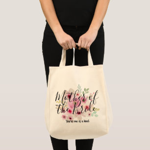 Bolsa Tote MÃE FLORÍFICA DE Watercolor do BRIDE Bridal Party