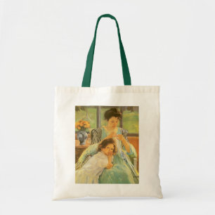 Bolsa Tote Mãe jovem costurando por Mary Cassatt, Arte Vintag