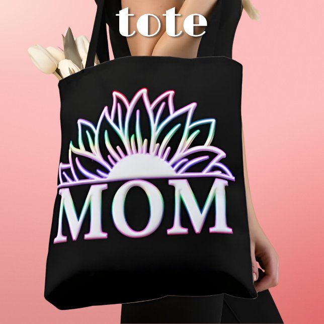 Bolsa Tote Mãe Life Momlife Floral Dia de as mães (Criador carregado)