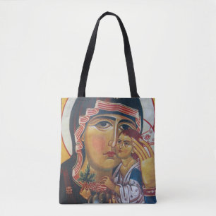 Bolsa Tote Mãe Maria E Jesus Arte