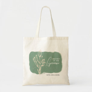 Bolsa Tote Mãe moderna de aquarela do noivo