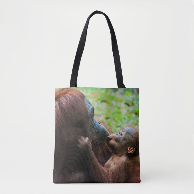 Bolsa Tote Mãe Orangutã com bebê (Frente)