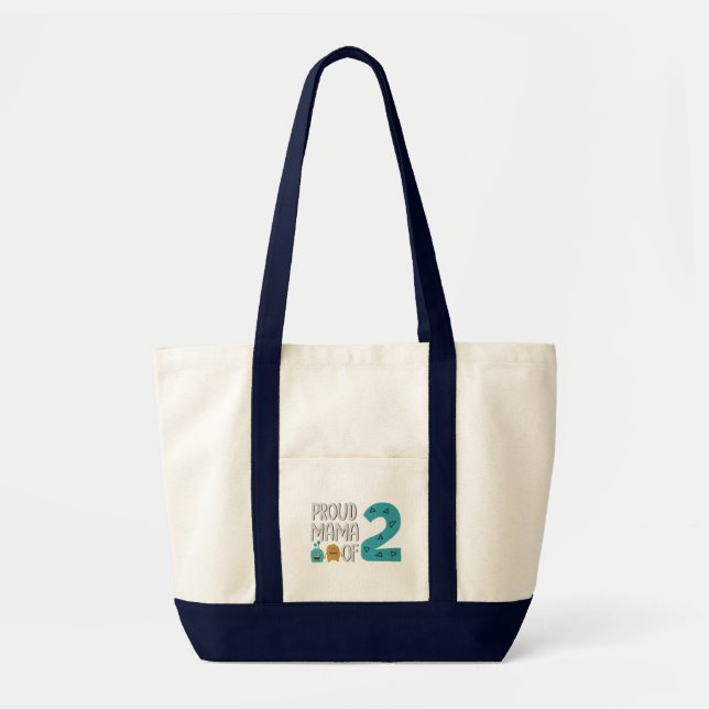 Bolsa Tote Mãe Orgulhosa de Dois Sacos de Tote (Frente)