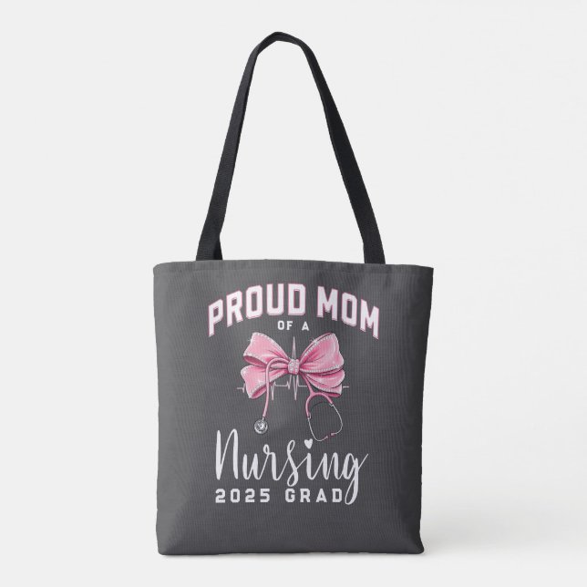 Bolsa Tote Mãe Orgulhosa do Formando de Enfermagem (Verso)
