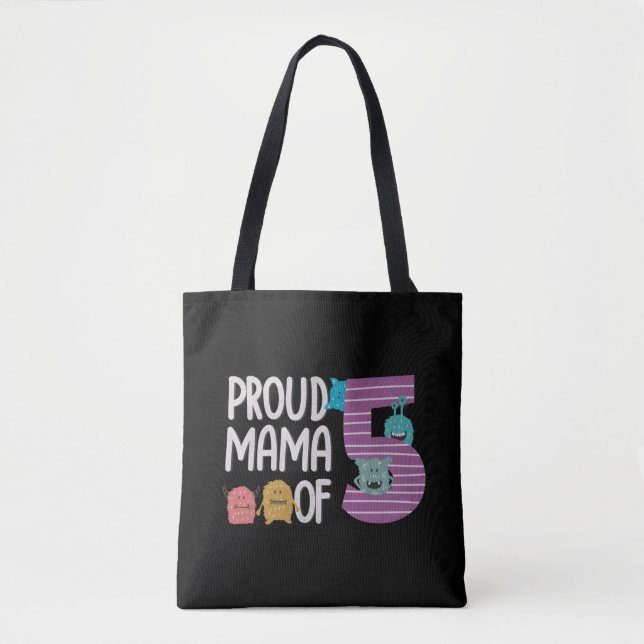 Bolsa Tote Mãe Orgulhosa dos Cinco (Frente)