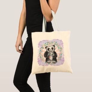 Bolsa Tote Mãe Panda Bear Amor personalizado