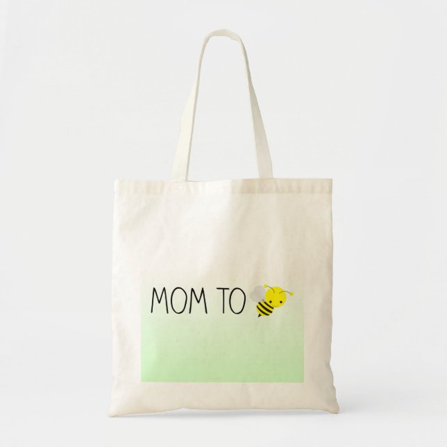 Bolsa Tote Mãe para ser, Bumblebee Verde/Amarelo (Frente)