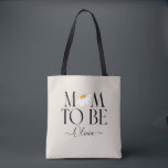 Bolsa Tote Mãe para ser um novo presente de bebê chá de frald<br><div class="desc">Mãe para ser um novo presente de bebê floral de chá de fraldas de margarida ou anúncio.</div>