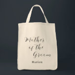 Bolsa Tote Mãe personalizada do noivo<br><div class="desc">Mãe Personalizada da Sacola do Tote</div>