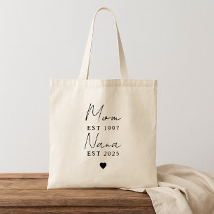 Bolsa Tote Mãe Personalizada e Nana EST Novo Presente Avó
