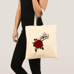 Bolsa Tote Mãe Rosa vermelha Tote Bag