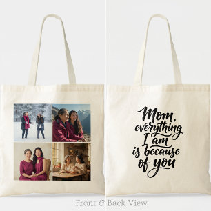 Bolsa Tote Mãe Tudo O Que Eu Sou Pincel Script 4 Foto