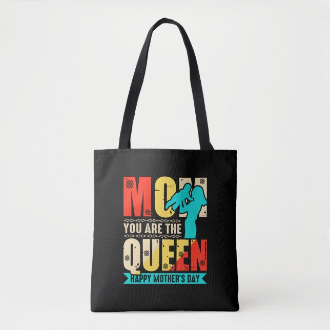 Bolsa Tote Mãe Você É A Rainha (Frente)