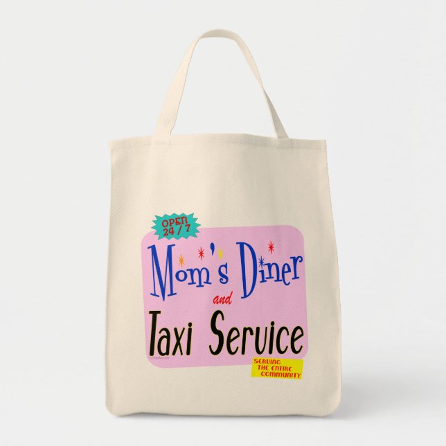 Bolsa Tote Mães Diner and Taxi Service Say Tote Bag (Frente)