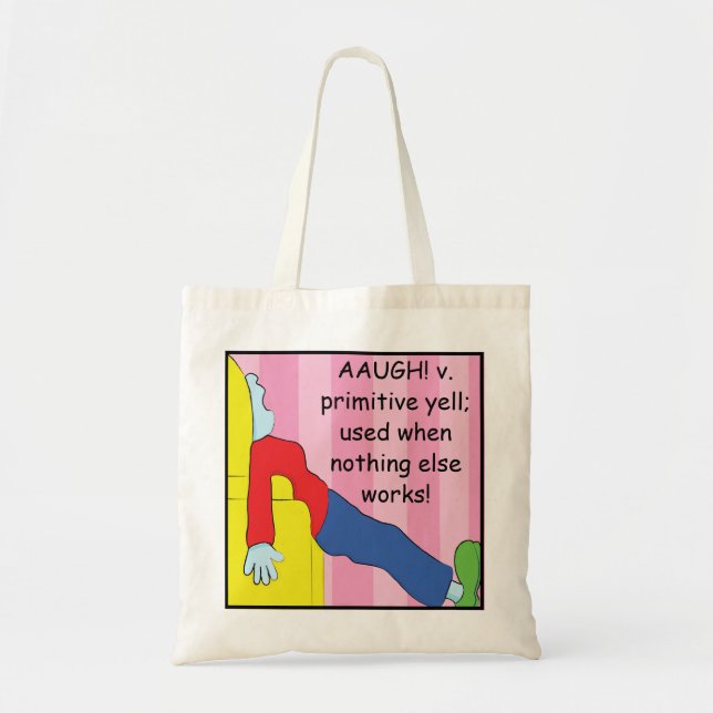 Bolsa Tote Mães engraçadas sacola de compras com grito primit (Frente)