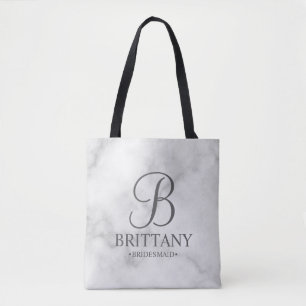 Bolsa Tote Maestras de Bridesmaids personalizadas de mármore