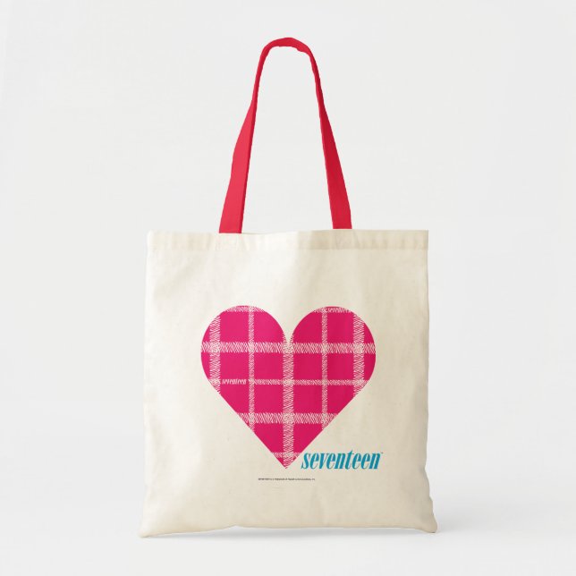 Bolsa Tote Magenta 2 da xadrez (Frente)