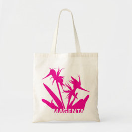 Bolsa Tote MAGENTA - Tote bag con Flor del paraiso 