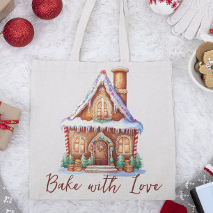 Bolsa Tote Magia de Feriado de Bohemian Gingerbird House