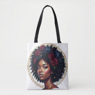 Bolsa Tote Magia de Menina Preta Afro Diva