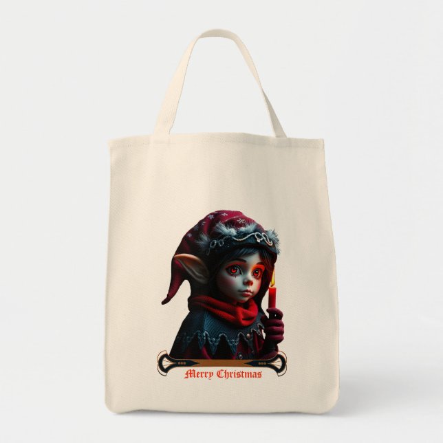 Bolsa Tote Magia do elfo gótico debaixo da lua de cheio. (Frente)