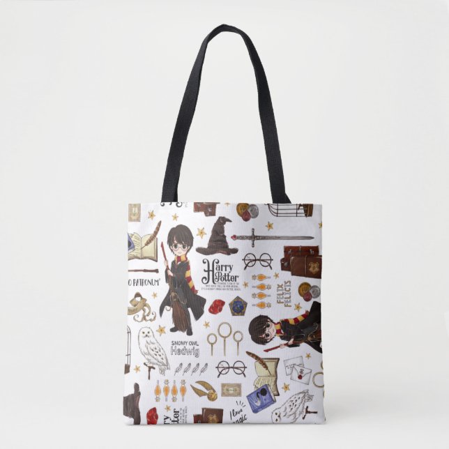 Bolsa Tote Magia HARRY POTTER™ Watercolor (Frente)