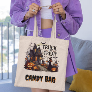 Bolsa Tote Magia noturna de abóbora de bruxa!