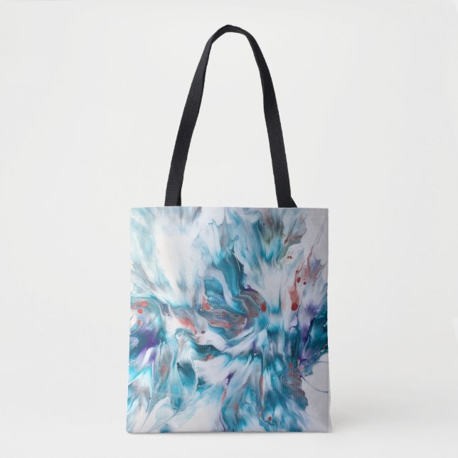 Bolsa Tote Magia Verde-azulada (Frente)