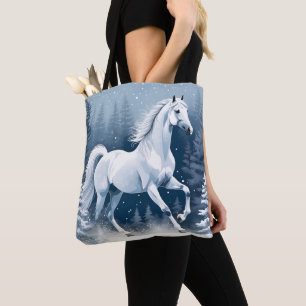 Bolsa Tote Magic White Winter Horse