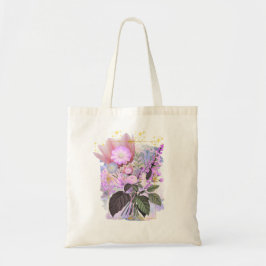 Bolsa Tote Magical Floral Bouquet in Golden Frame
