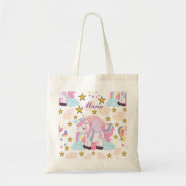 Bolsa Tote Magical Personalizado Mágico do Unicórnio Arco-Íri
